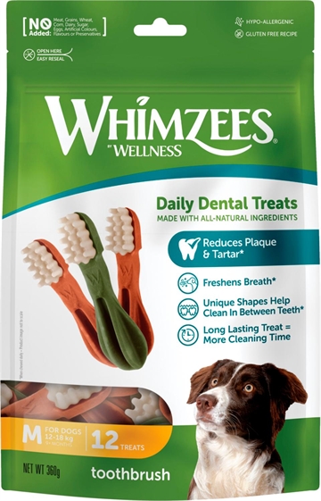 Whimzees Toothbrush Star - Str. M - 12 stk.