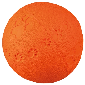 Bold i naturgummi med lyd - Pink 6 cm