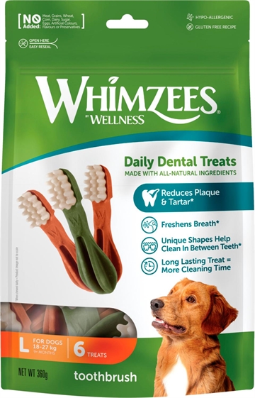 Whimzees Toothbrush Star - Str. L - 6 stk