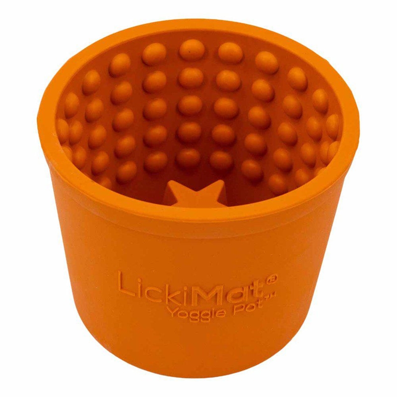 Lickimat yoggie pot - super god til aktivering - Orange