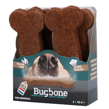 BugBone - en lækker snack med insektprotein - 6 pak - str. M
