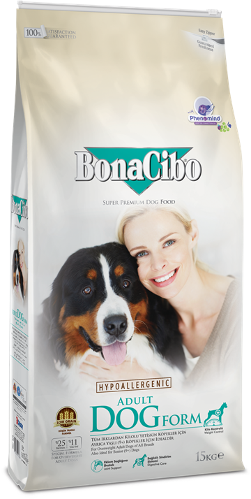 BonaCibo Form Adult Senior/Light hundefoder - Kylling & Ris med ansjoser