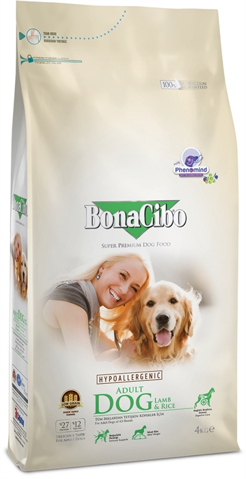 BonaCibo Adult hundefoder - Lam & Ris med ansjoser