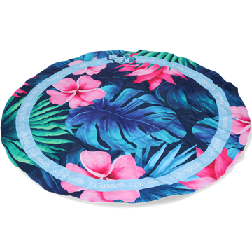 Rund kølemåtte i fine designs - 60 cm i diameter - Blomster