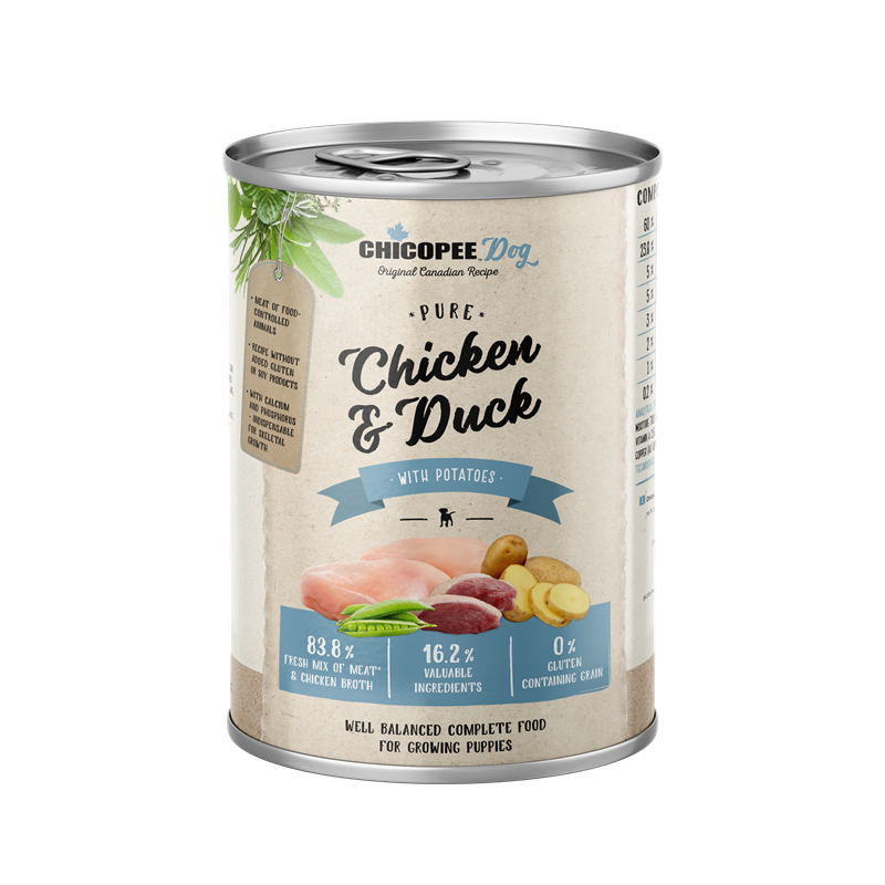 Chicopee Pure Chicken & Duck - Junior, 800 gram