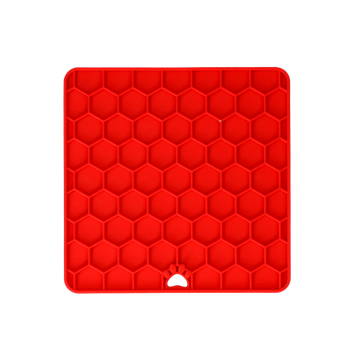 Eat Slow Live Longer Lick Mat Honeycomb - Rød