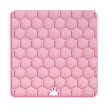 Eat Slow Live Longer Lick Mat Honeycomb - Pink