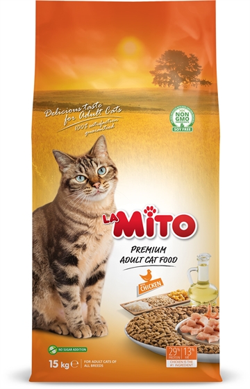 LaMito Kattefoder med kylling og ansjoser - 15 kg