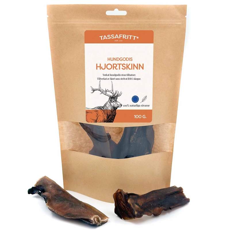 TassaFritt - Tyggerulle af 100% Hjortehud