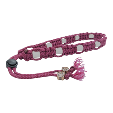 EM keramisk justerbart Flåthalsbånd - Fushia Diamond - 40-50 cm