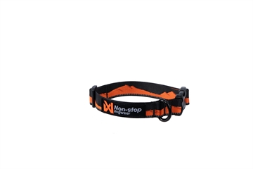 Trail Quest halsbånd fra Non-stop Dogwear  - Orange/Sort Str. M