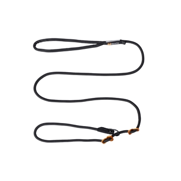 Retriever Line med hank fra Non-Stop Dogwear - Sort 1,6 m/8 mm