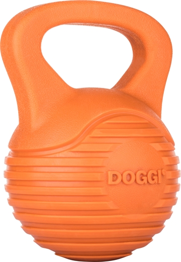 Orange dumbell legetøj til hunde