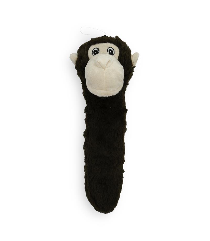 Party Pets Monkey stick - en blød abe, som din hund vil elske - Mørkebrun