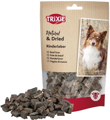Tørrret okselever i tern fra Trixie