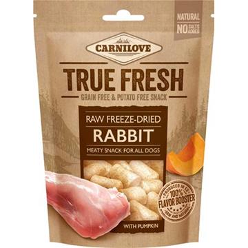 Carnilove True Fresh frysetørret godbidder med kanin med græskar