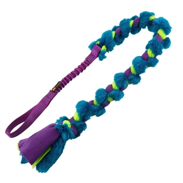 Tug-e-nuff Fleece og fakefur legetøj med elastikhank - flere farver